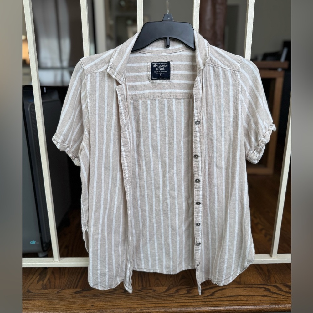 A&F Striped Linen Shirt